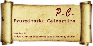Pruzsinszky Celesztina névjegykártya